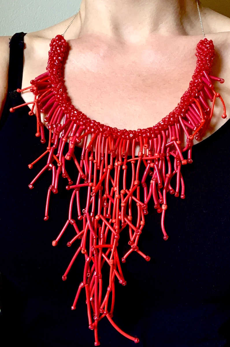 Red Coral Necklace by Christy Brinkman-Robertson 