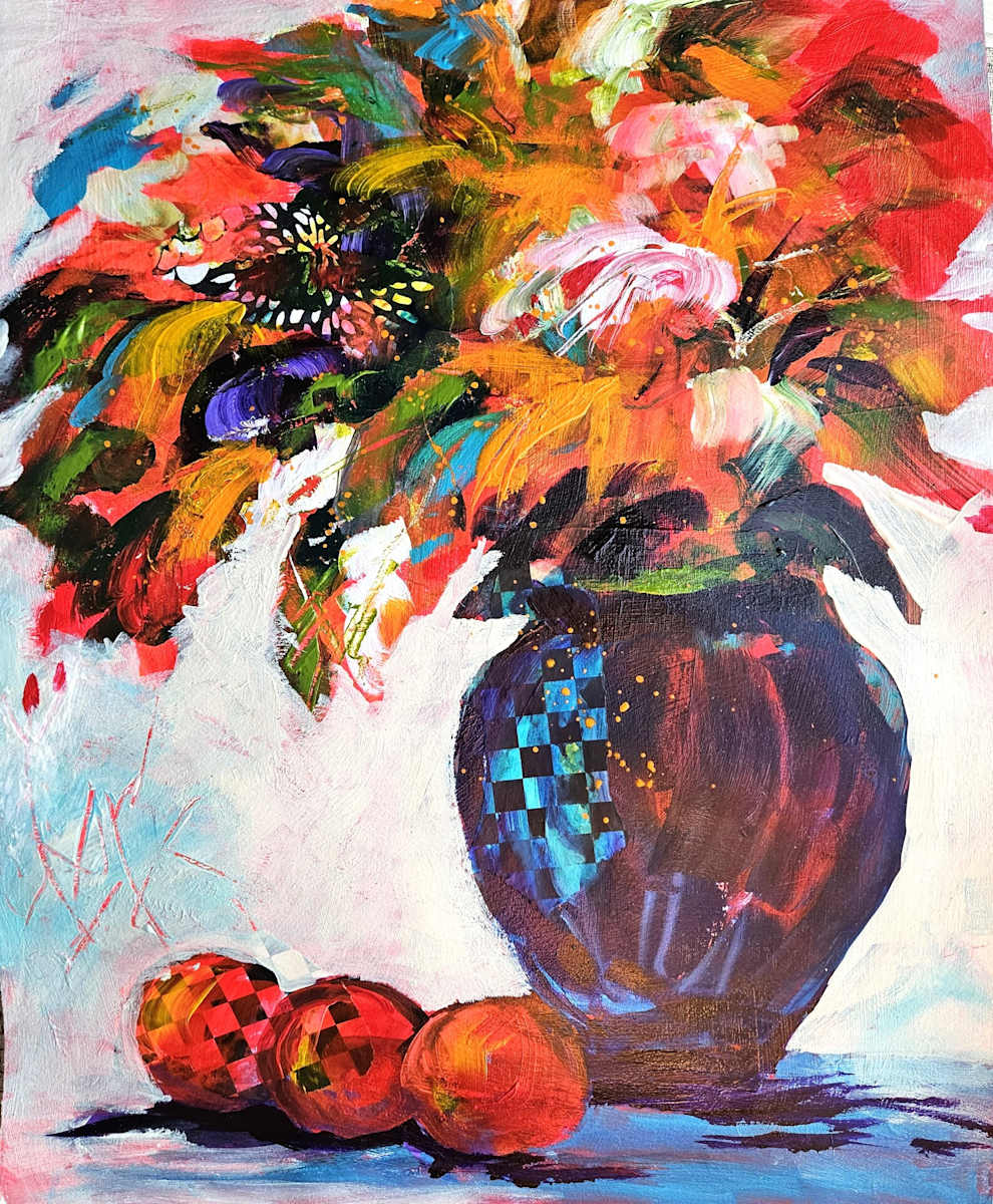 Flowers and Oranges by Elaine Charney 