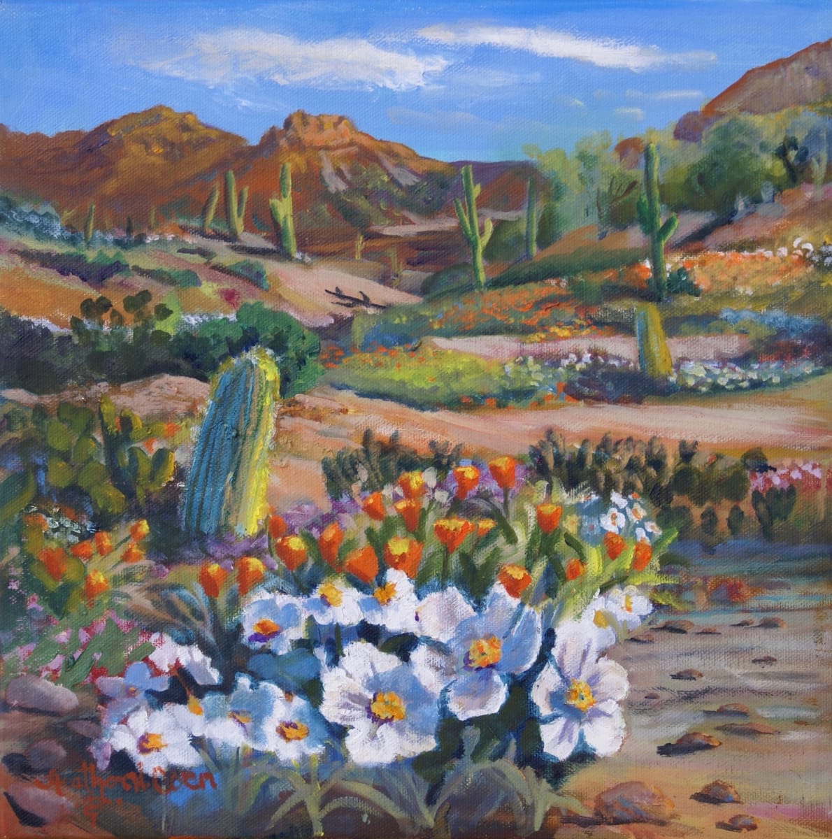 Oasis by Heather Coen  Image: Flowers bloom after a wet spring in the deserts.