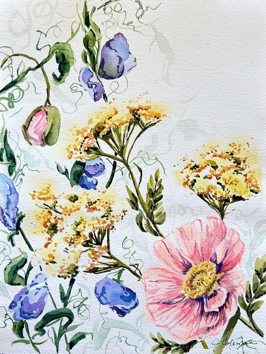 Poppy, Yarrow, and Sweet Pea by Jen Coleman 