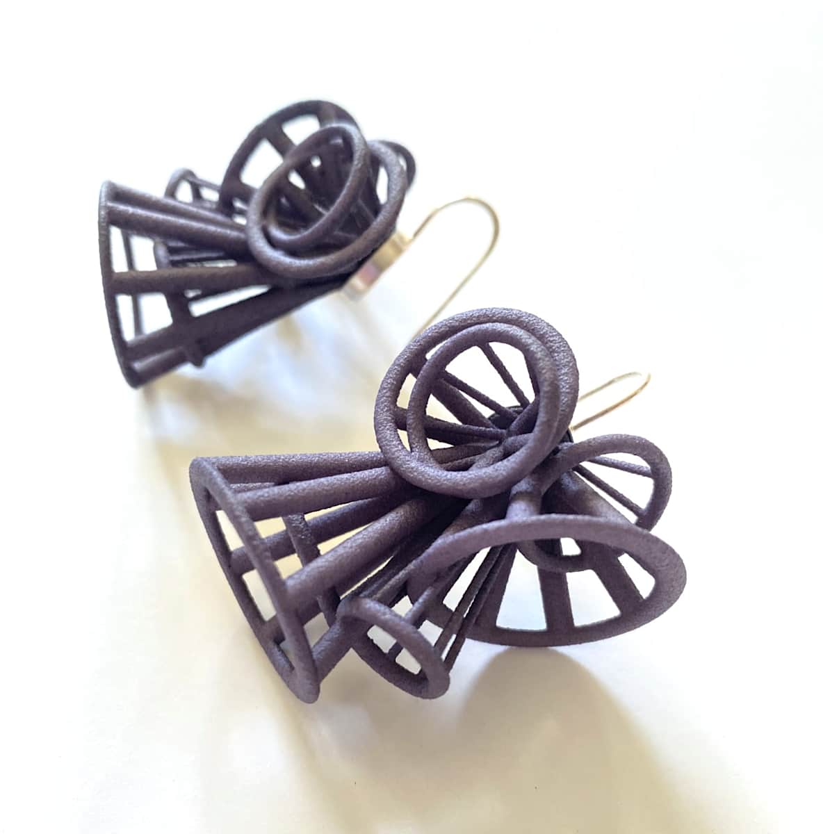 Grey Cone mashup Drop Earings by Rachel Andrea Davis 