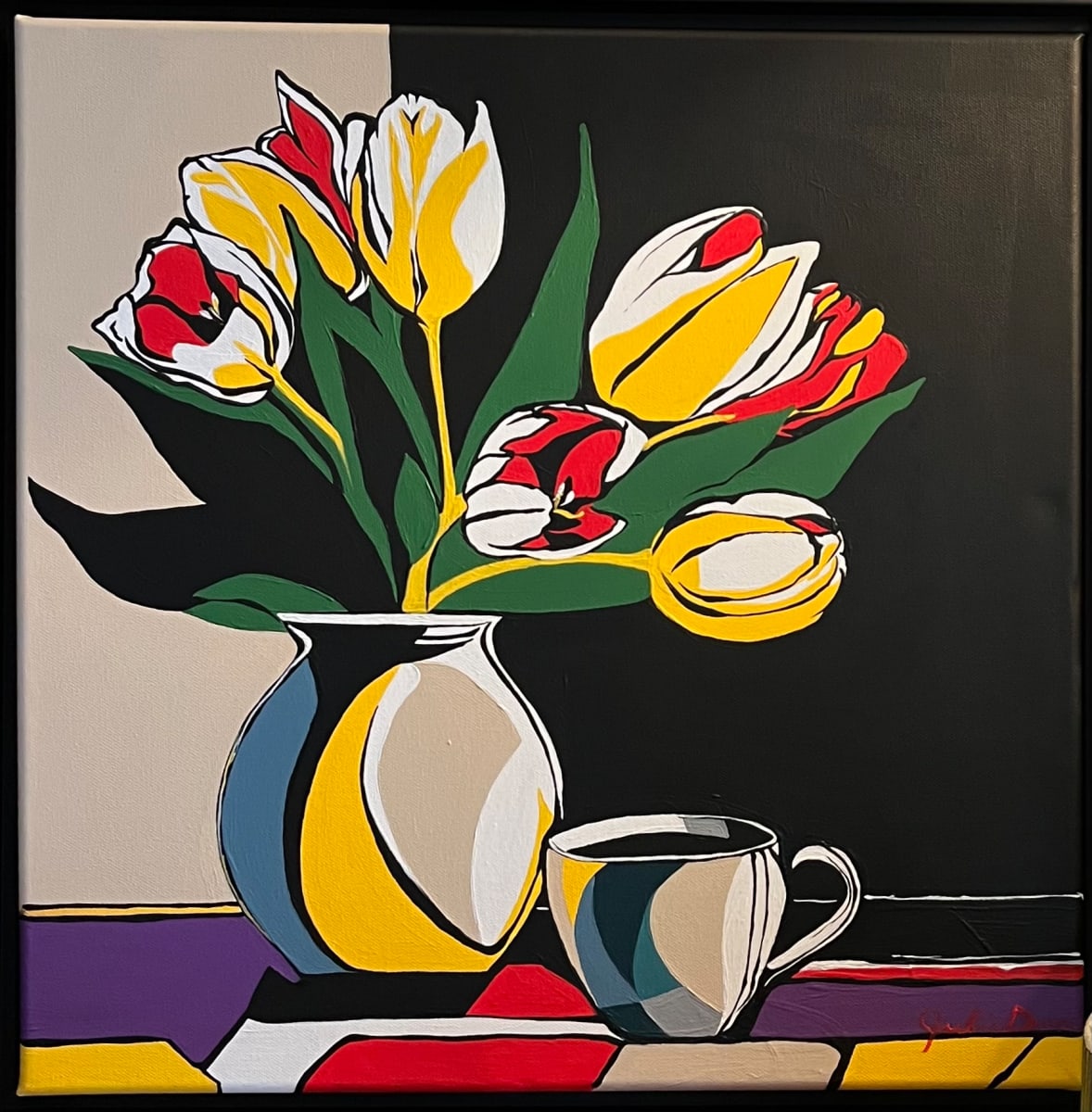 Black Coffee and Tulips by Julie Drane 