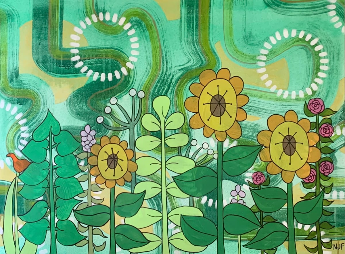 Upbeat Flower Garden #14 by Nicole J Fitzgerald 