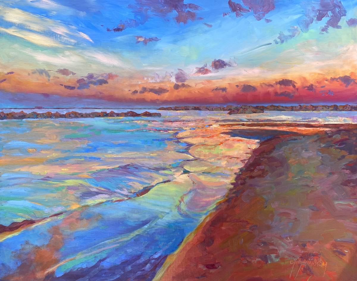 Morning Blooms Along the Bay by Janice Gay Maker 