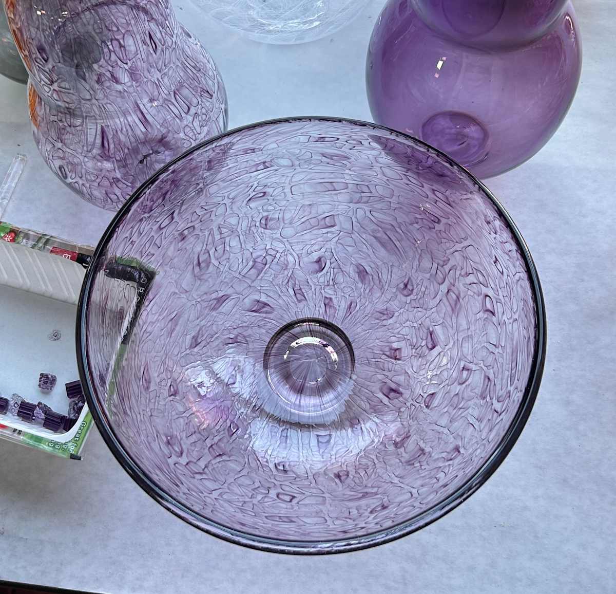 Murrini Purple Bowl by Jessie Oblon 