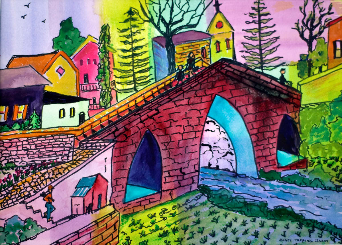 Spanish Pedestrian Bridge by Nancy Topping Bazin 