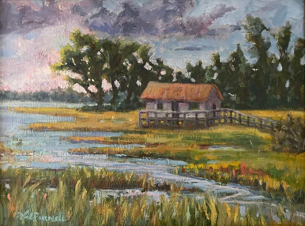 Old Oyster Shack by Val Parnell 
