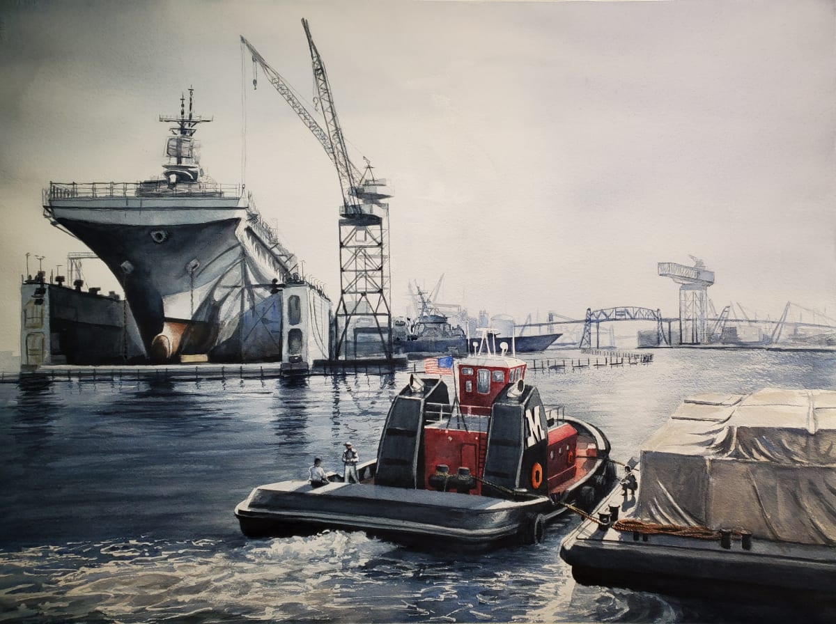 Work on the Elizabeth River by Terry Wylie 