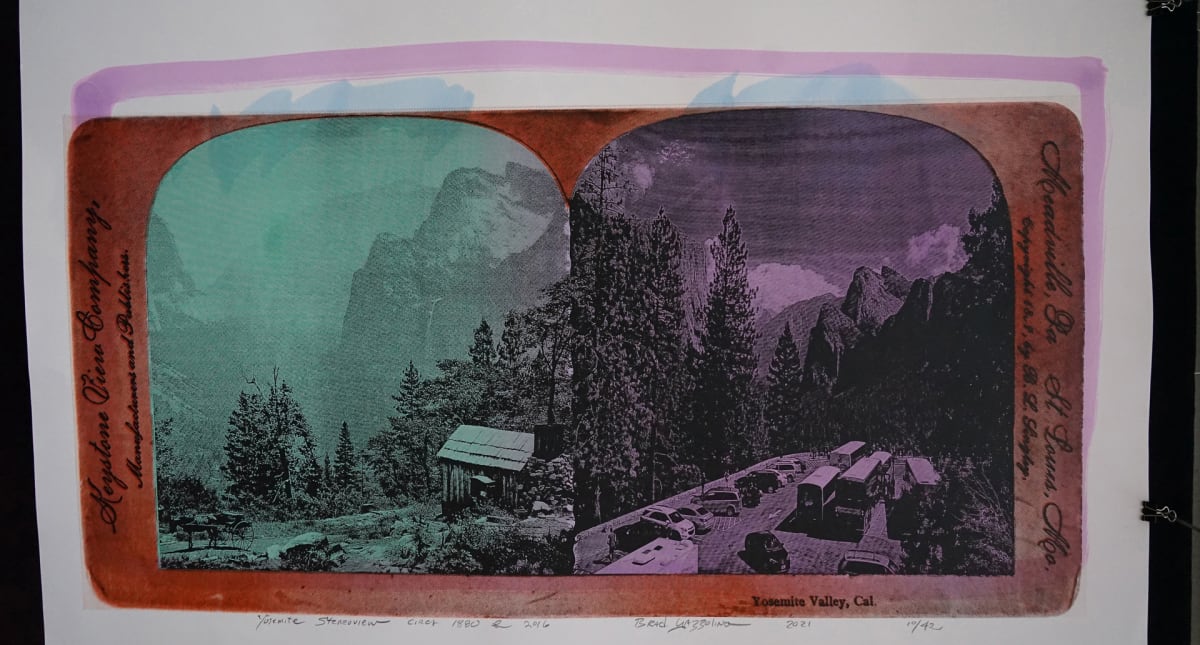 Yosemite Stereoview, circa 1880 and 2016   10/42 by Brad Yazzolino 