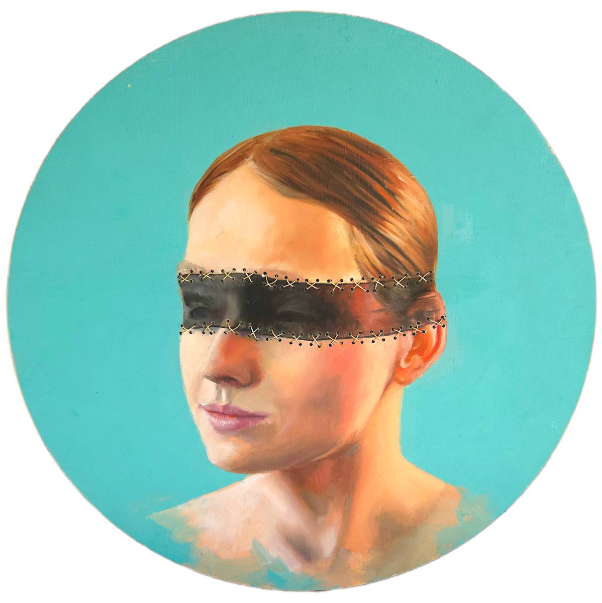 Themis by Catherine Mills  Image: Themis, oil on aluminum panel, 12 x 12 inches