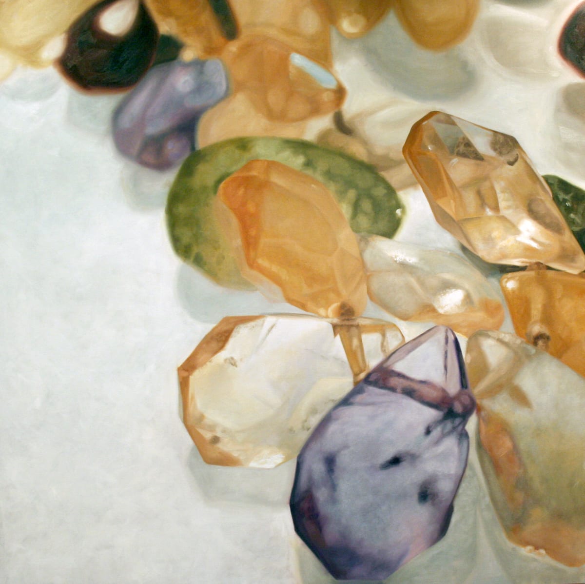 Crystal Cascade by Catherine Mills  Image: Crystal Cascade, oil on wood panel, 48 x 48 inches framed
