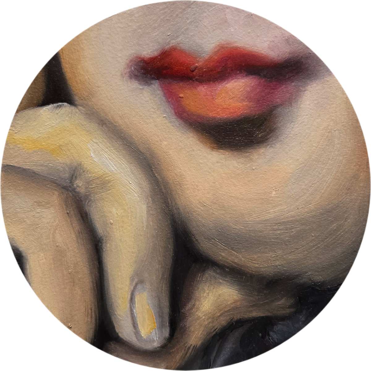 Mme. Ingres by Catherine Mills  Image: Mme. Ingres, oil on aluminum panel, 4 x 4 inches