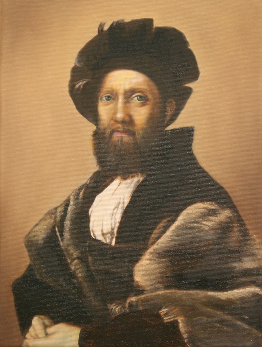Portrait of Baldassare Castilglione, Master Copy Raphael by Catherine Mills  Image: Copy of Raphael, 'Portrait of Baldassare Castiglione