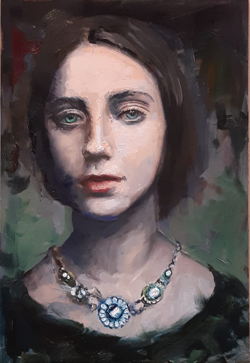 Renaissance Girl  Image: Renaissance Girl, oil on panel, 6 x 9 inches 2022