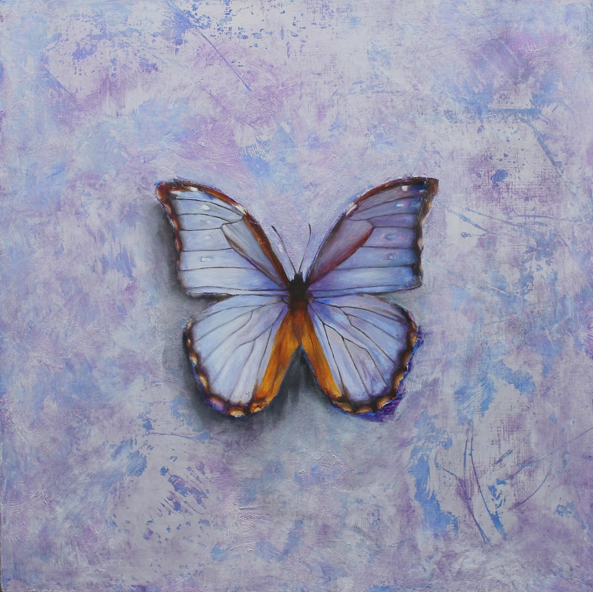 Purple Haze by Catherine Mills  Image: Original oil painting, oil and metal leaf on gallery wood panel, 16 x 16 inches