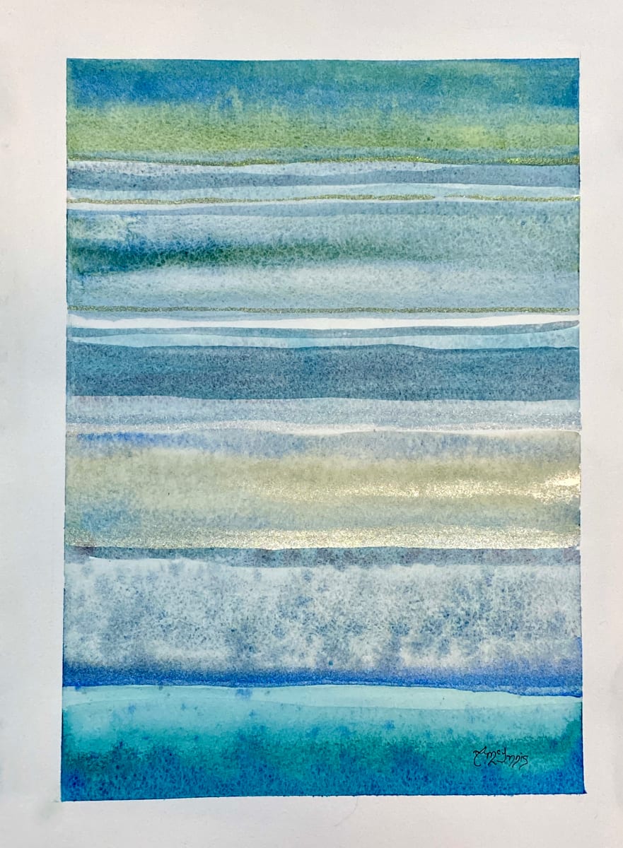 Beach Breeze by Theresia McInnis  Image: These watery colors mimic the playful gentle rolling surf here at the Gulf Coast of Florida.