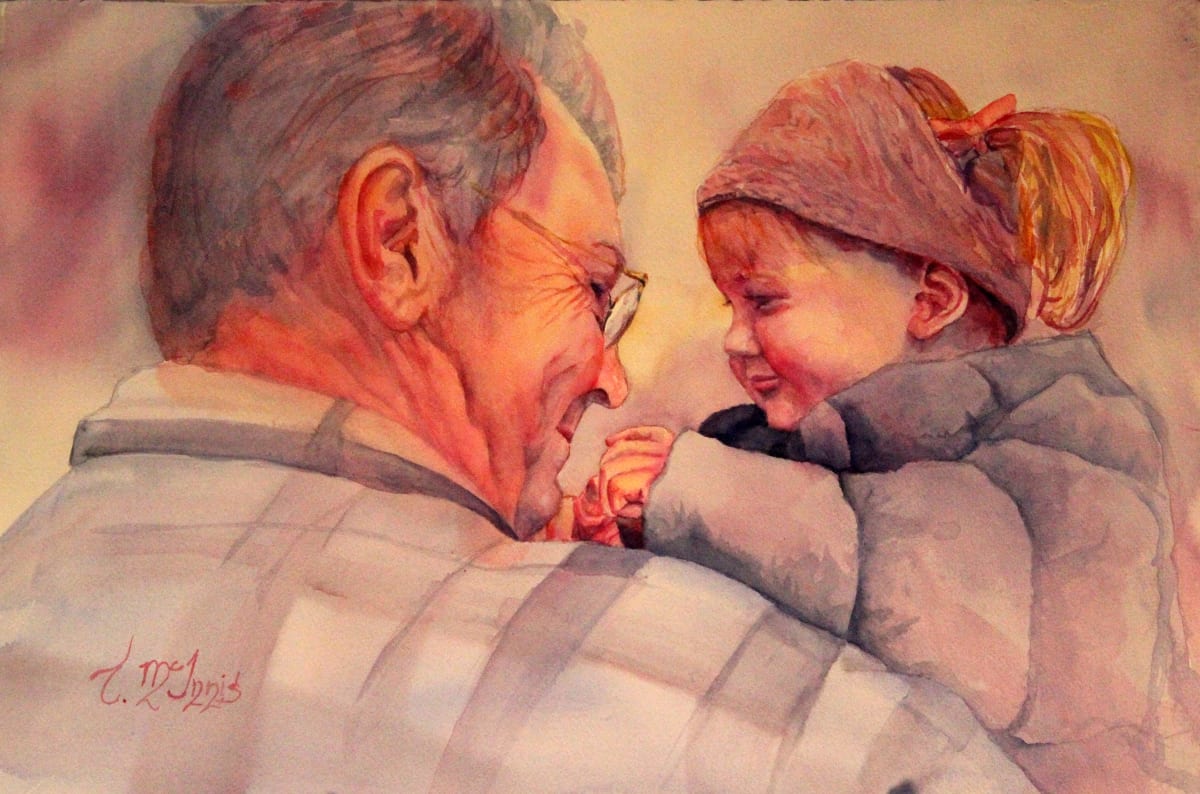 Adoration by Theresia McInnis  Image: Love between the first grandchild and proud Pawpaw. A moment I was glad to be a witness to will forever be cherished.