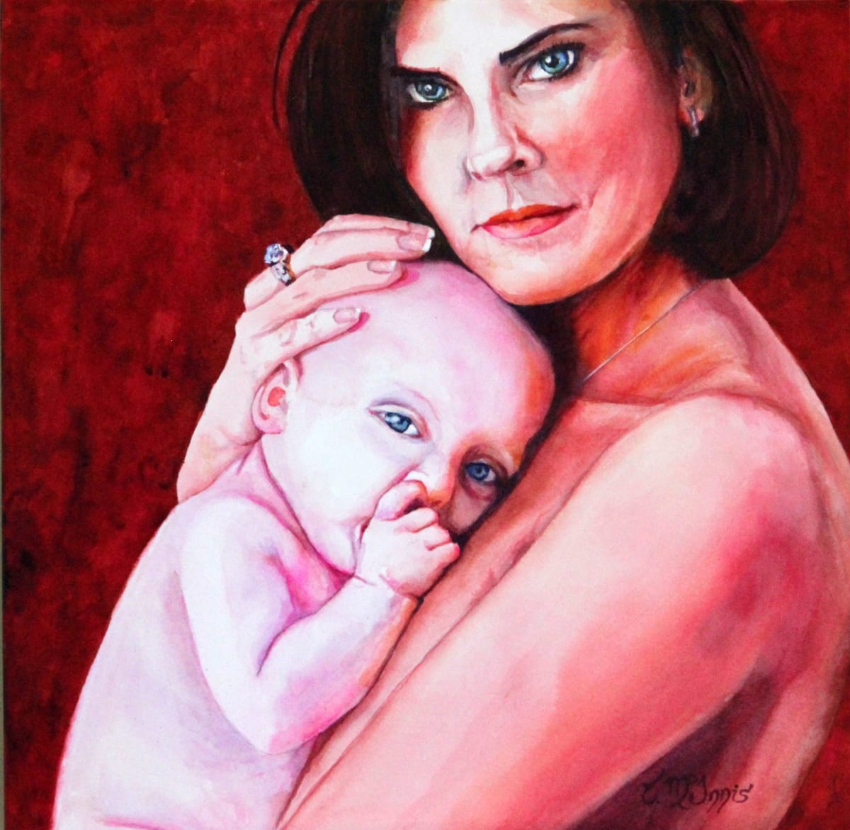 Kim and Baby by Theresia McInnis  Image: Fierce protector. 