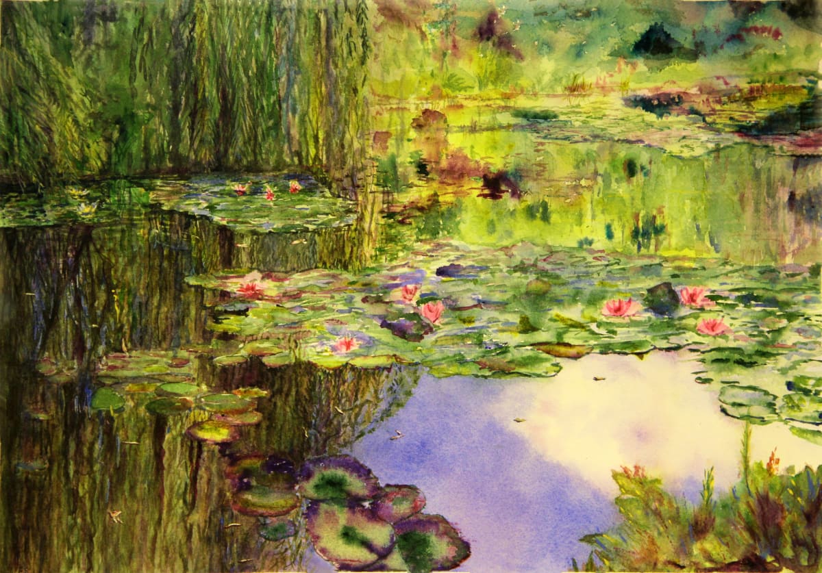 Monet's Lily Pond by Theresia McInnis  Image: Monet's Lily Pond continues to inspire artist from all mediums. This is my inspired piece.  
