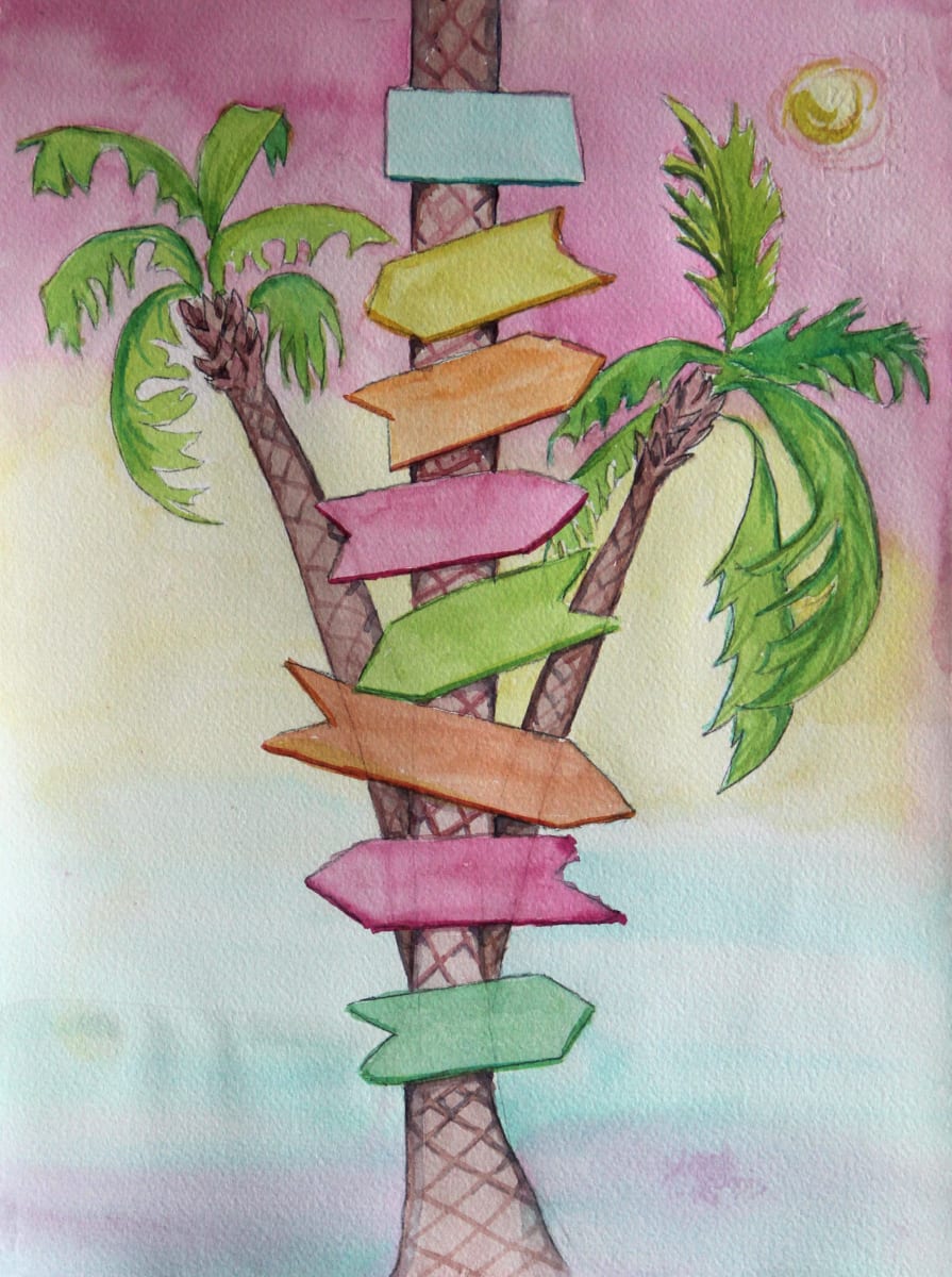 Personalized Beach Sinage by Theresia McInnis  Image: Personalize this whimsical piece to mark your beach trips or those of your guests. Think, what a lovely hostess gift!