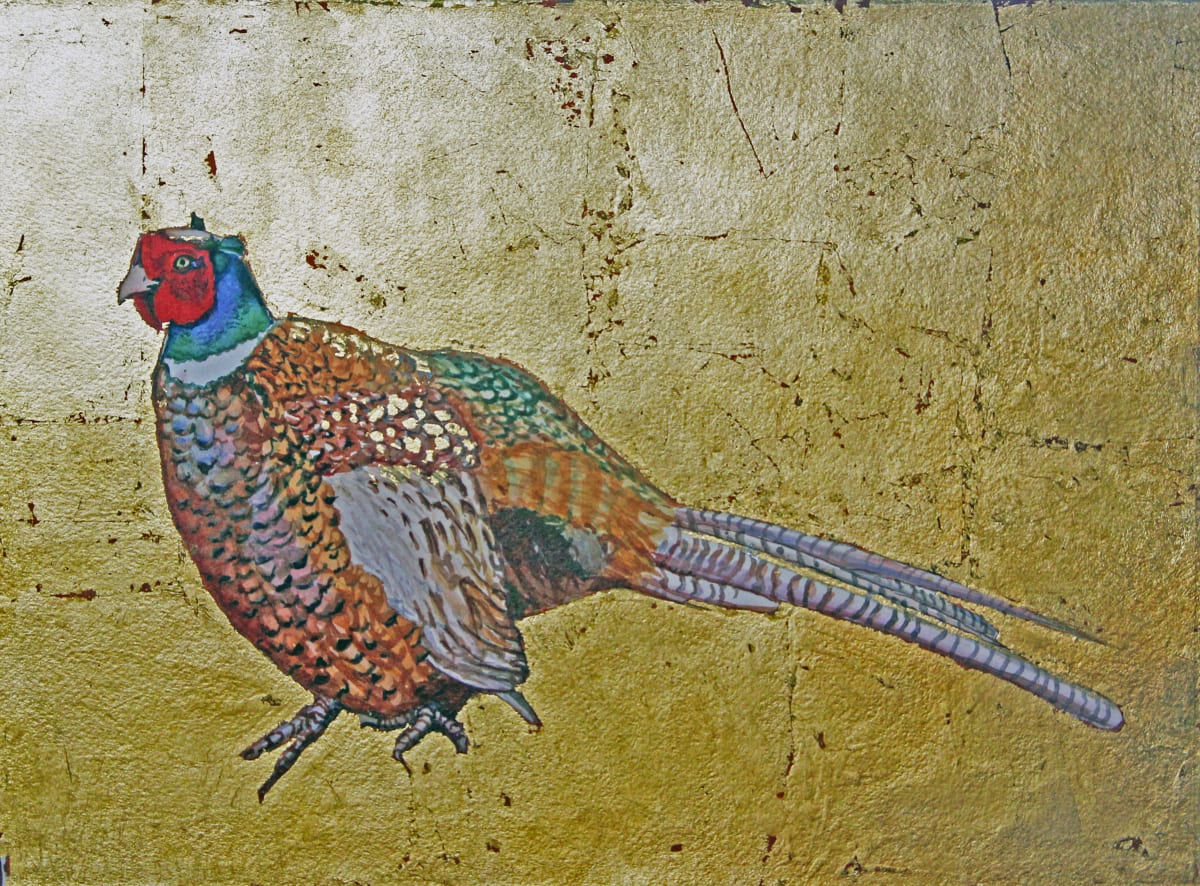 Multi-Colored Feathered Pheasant by Theresia McInnis 