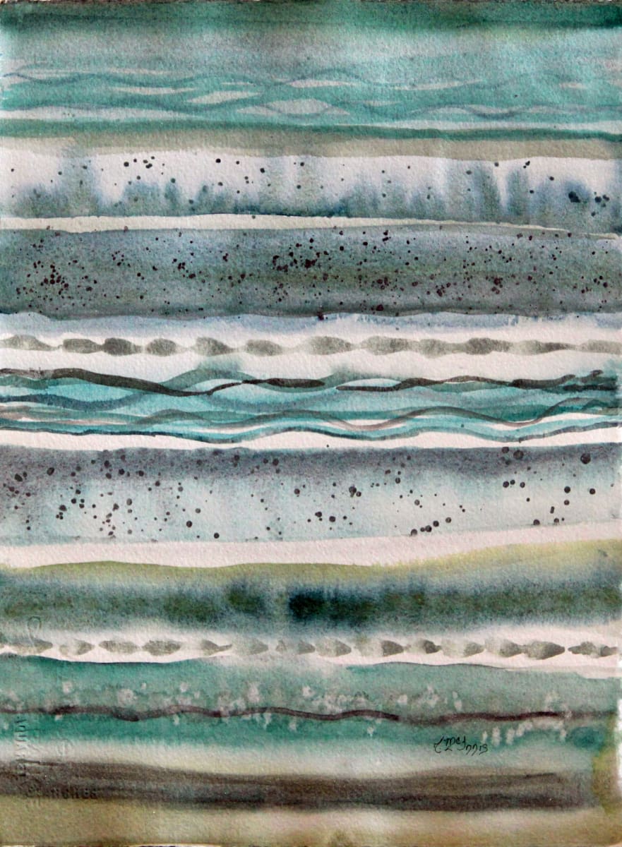 September Beach Abstract by Theresia McInnis 