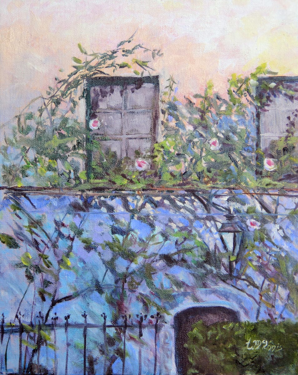 Provencal Sunrise Climbers by Theresia McInnis  Image: 8x10" oil Provencal Sunrise Climbers