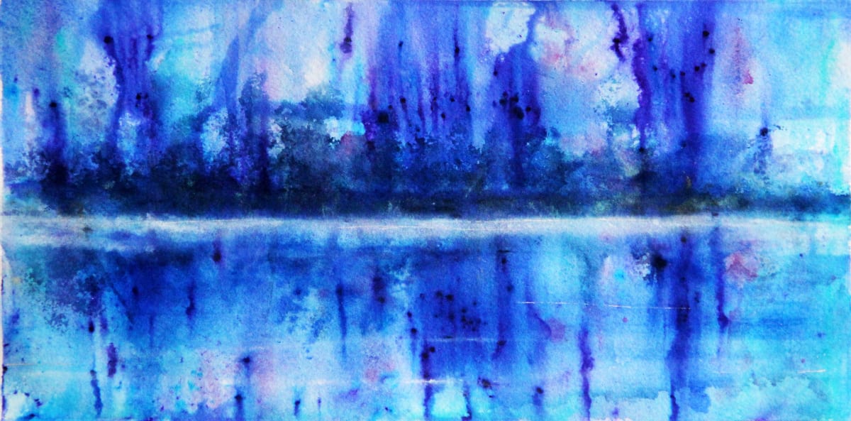 The Calming Blue by Theresia McInnis  Image: The Calming Blue is an abstracted waterscape that exudes serenity. 6x12