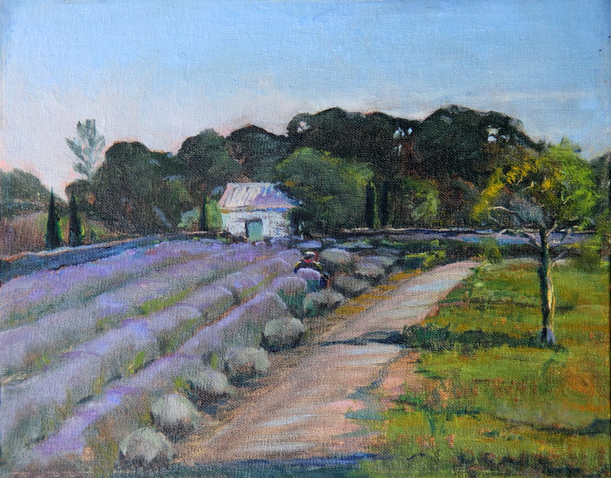 The Lavender Harvester by Theresia McInnis  Image: 8x10 The Lavender Harvester in the Monastery Gardens of St. Remy. Van Gogh completed 150 paintings during his year in St Remy.  