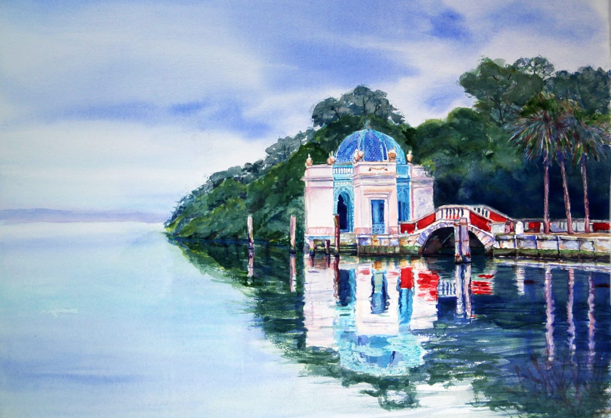 Vizcaya Dock Gazebo  Image: I thought I was in Venice, no this is Florida with a Spanish styled Gondola arrival!