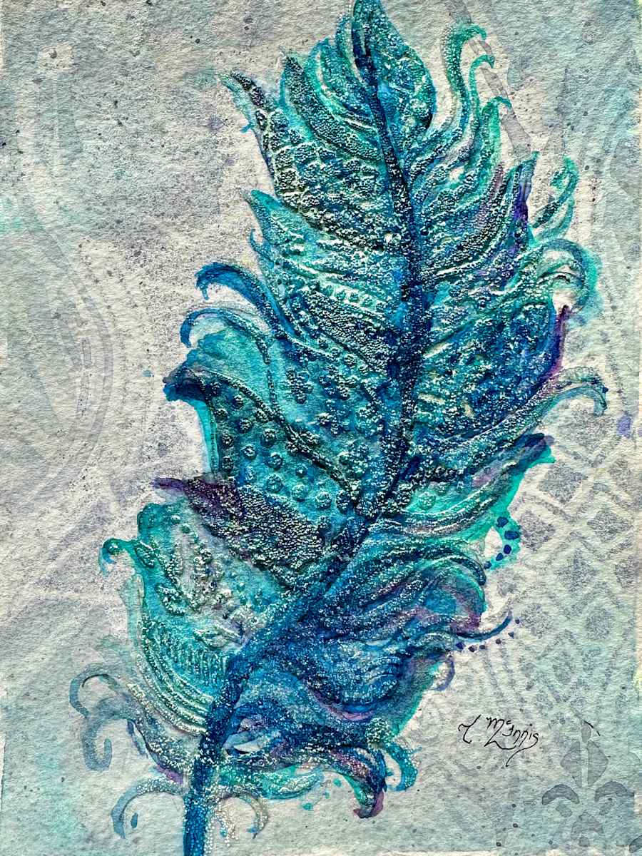 Crystal Beaded Feather by Theresia McInnis, Image 1.