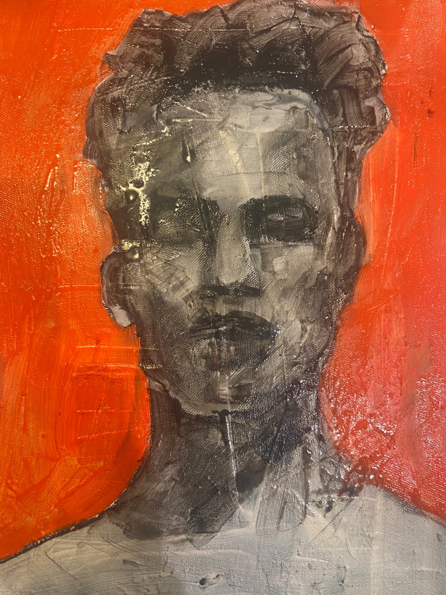 Mark by Cheryl Boone  Image: Boone, Cheryl, Mark, 2022, Charcoal, Acrylics on canvas, Chicago, Il.