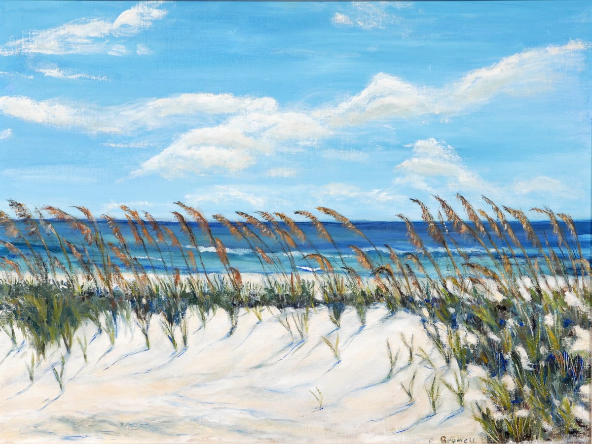 Untitled (Sand-beach, grasses) by Ethel Brumell 