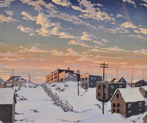 Cobalt Back Street in Winter by George Cassidy 