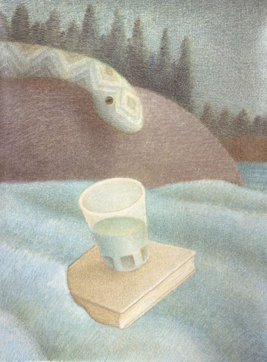 Snake and Waterglass 1 by Doug Donley 