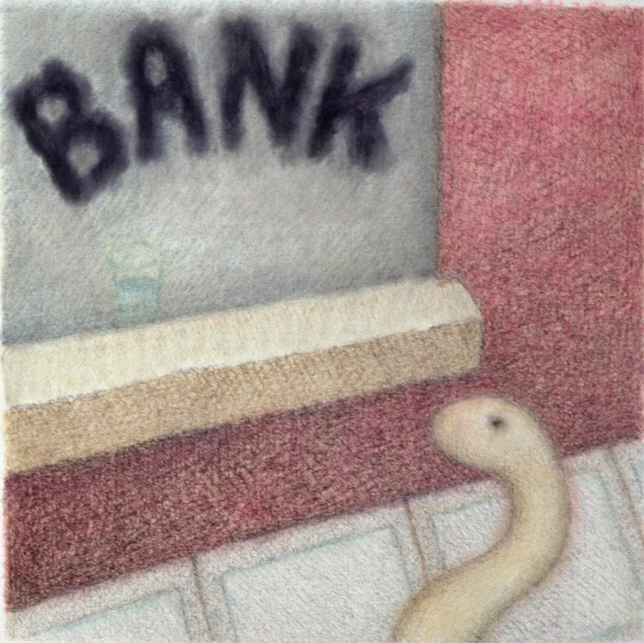 Snake and Waterglass (Bank) by Doug Donley 