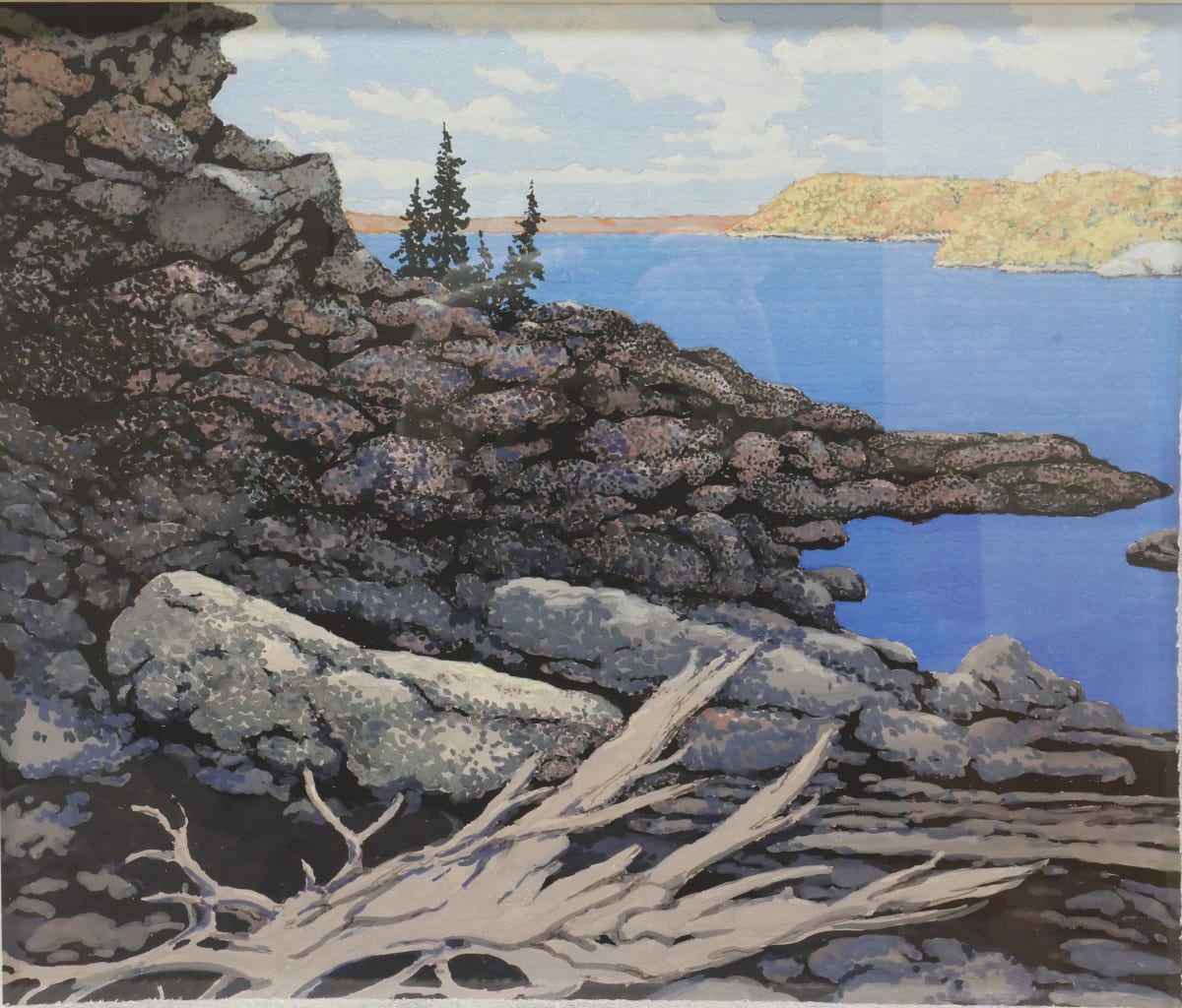 Rocky Shoreline (The Narrows Lake Temiskaming) by George Cassidy 