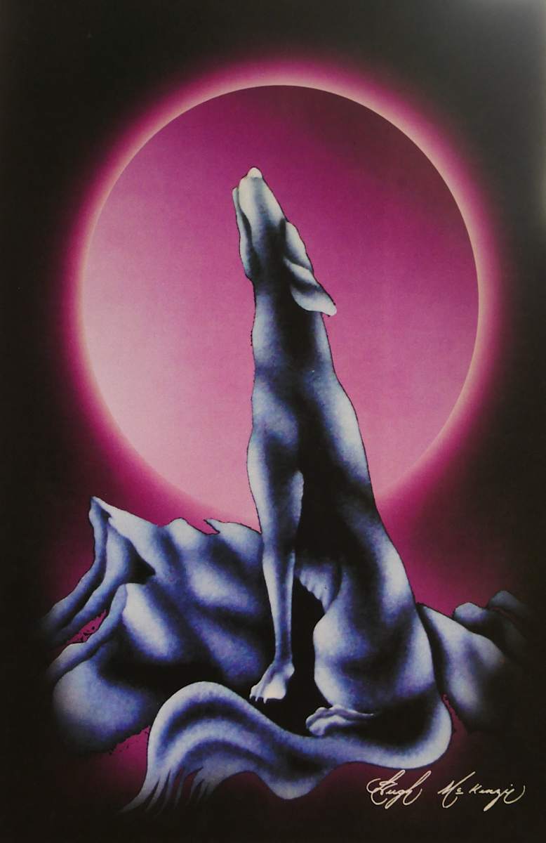 Howling Wolf on Black by Hugh McKenzie, Image 2.
