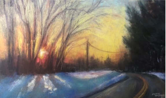 Last Snowfall     8x14 by Laurie Basham 