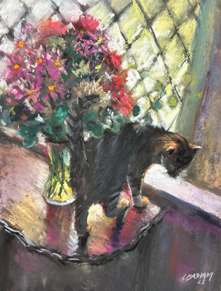 Flower Kitty by Laurie Basham 