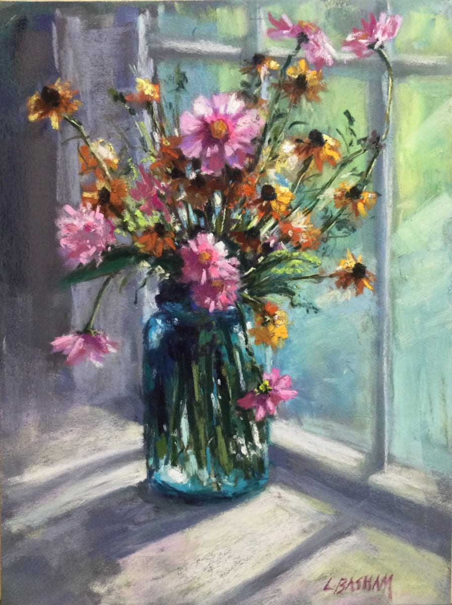 Wildflowers on the Windowsill by Laurie Basham 