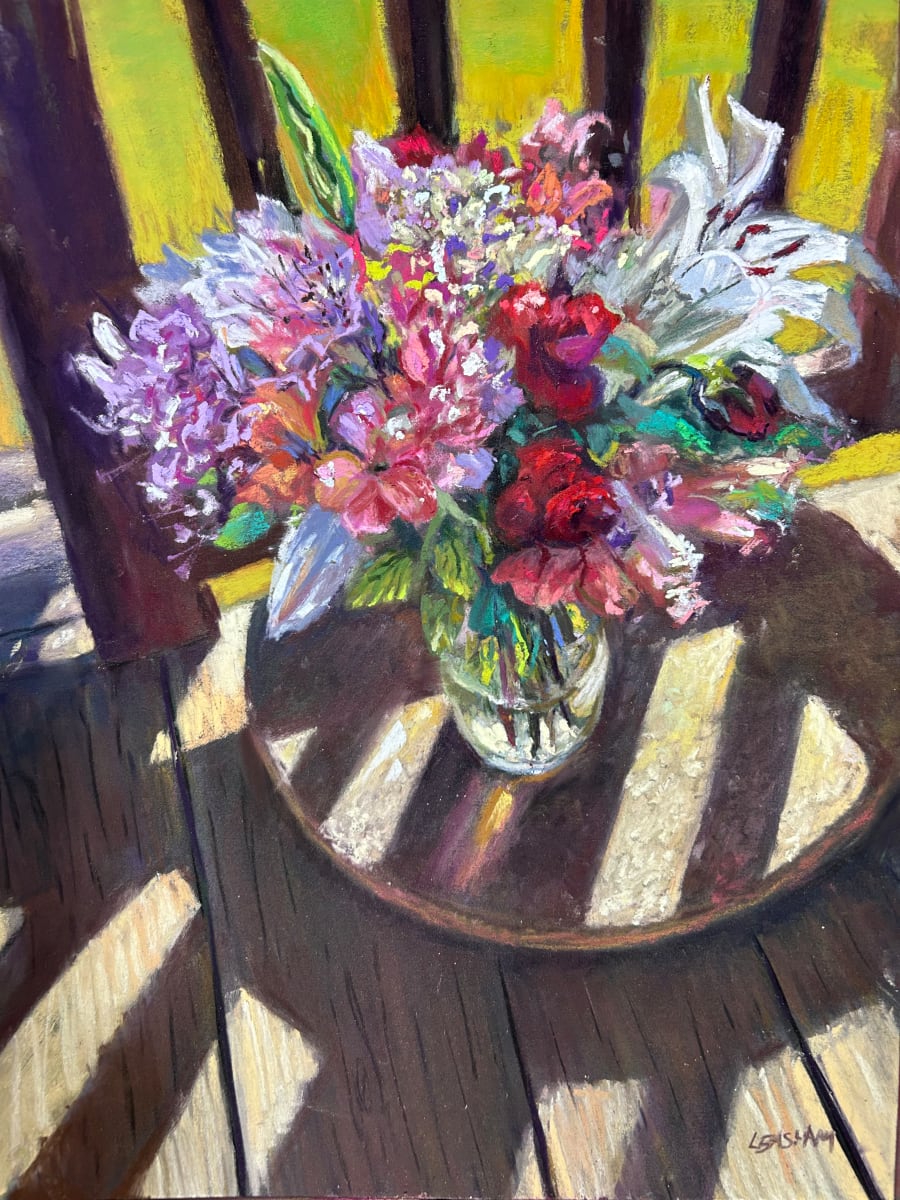 Lillies on the Side Porch by Laurie Basham 