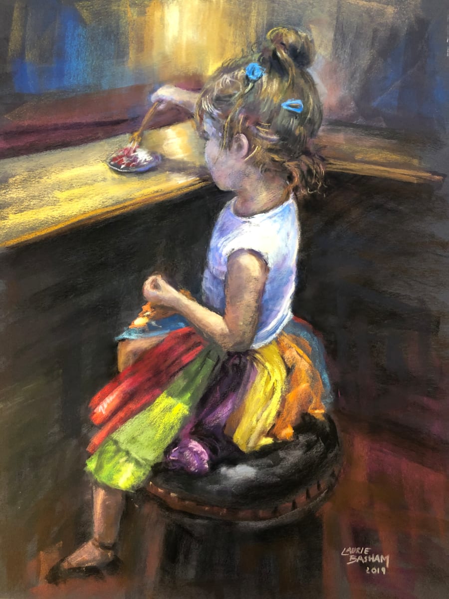 Strawberry Shortcake in a Rainbow Tutu by Laurie Basham 