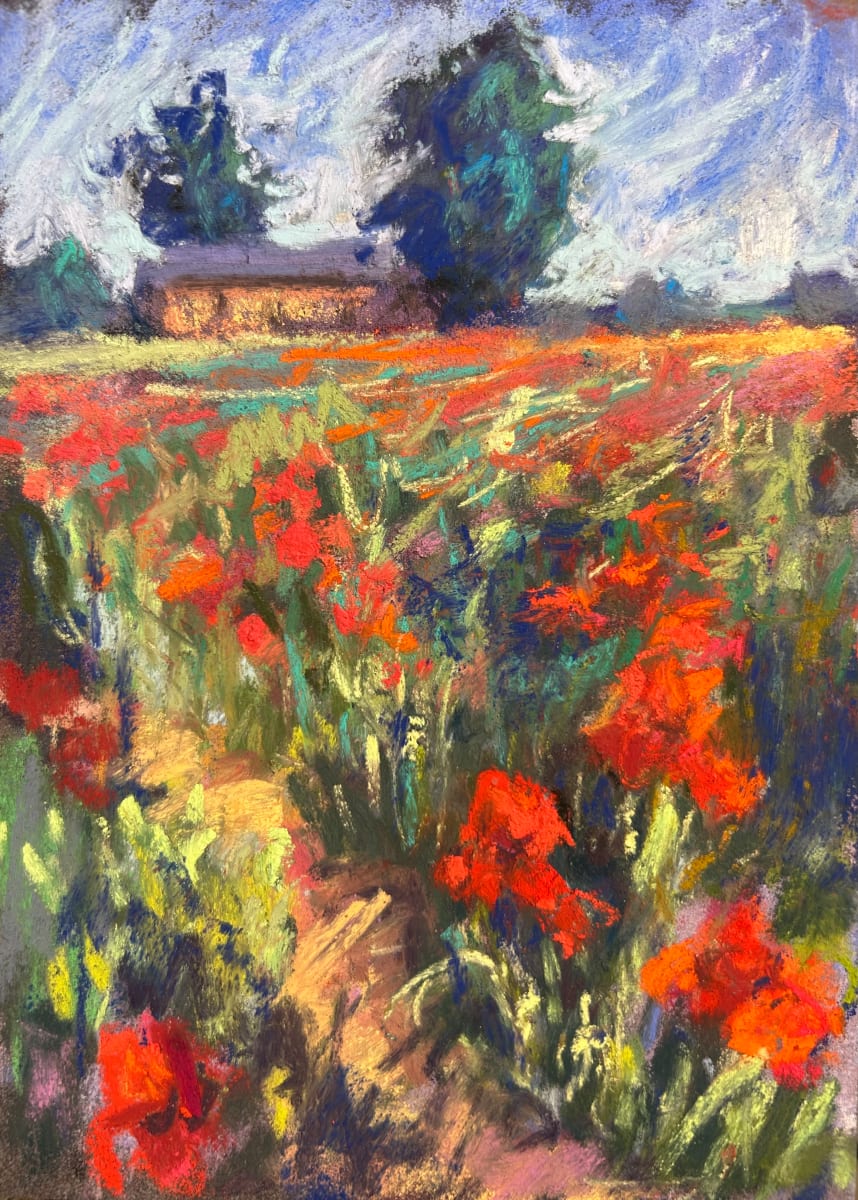 Poppy Field at Dogwood Farms by Laurie Basham  Image: Available at Four Corners Gallery in Mooresville
