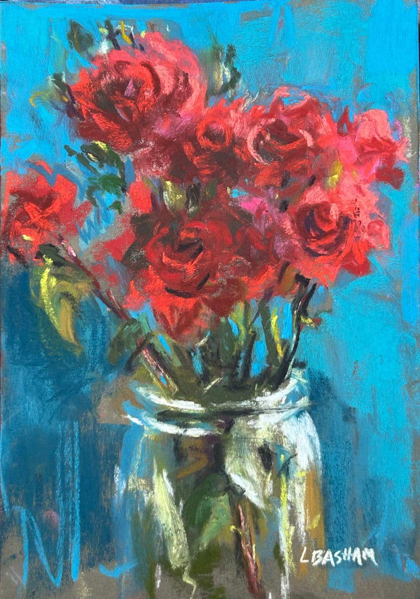 Roses for Rosie by Laurie Basham  Image: Available at Four Corners Gallery in Mooresville