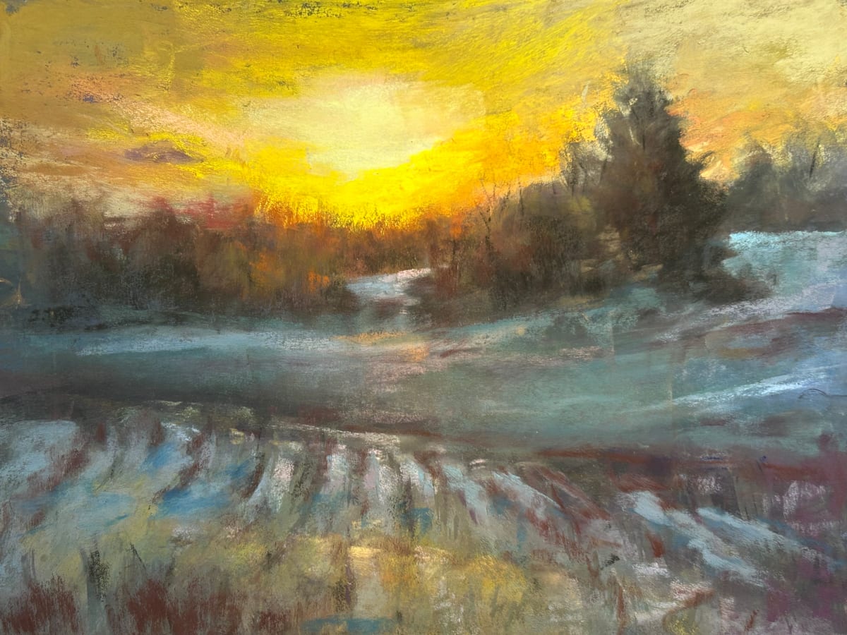 Yellow Winter Sky by Laurie Basham, Image 1.