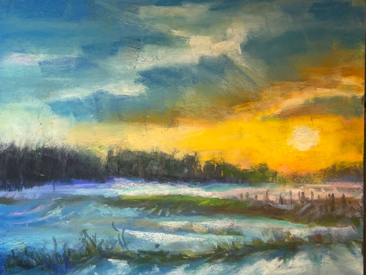 Snowy Sunset by Laurie Basham, Image 1.