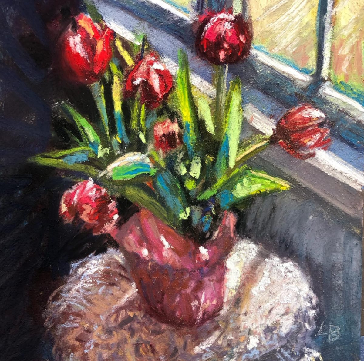 Tulips in the Sun by Laurie Basham 