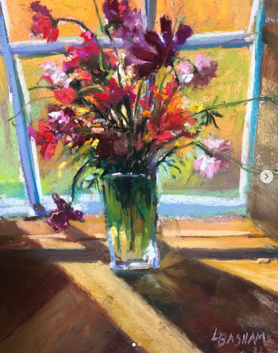 Blossoms in Orange Light by Laurie Basham 