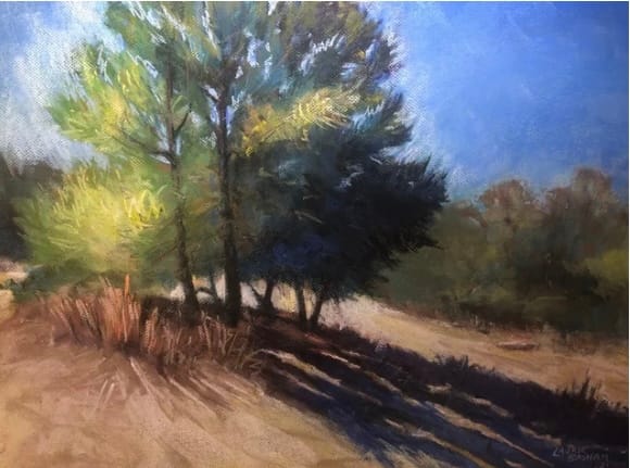 Beach Pines    18x24 by Laurie Basham 